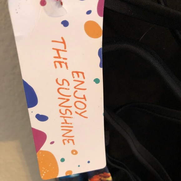 Enjoy the Sunshine One Piece Swimsuit size L Watercolor print NWT - Picture 5 of 6